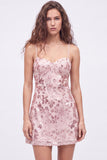 Sequins A Line Spaghetti Straps Burgundy Mini Homecoming Dress