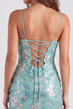 Sequins V-Neck Bodycon Red Mini Homecoming Dress