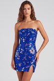 Strapless Sequins Bodycon Mint Green Mini Homecoming Dress