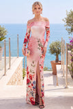 Off The Shoulder Sheath Black Long Formal Dress With Slit