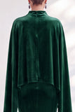 Mermaid Coffee Beaded Maxi Velvet Dress With Long Sleeves