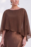 Mermaid Green Long Sleeve Satin Maxi Mother of the Bride Dress