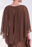 Mermaid Green Long Sleeve Satin Maxi Mother of the Bride Dress