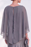 Mermaid Green Long Sleeve Satin Maxi Mother of the Bride Dress