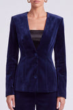 Navy 2 Piece Shawl Lapel Single Breasted Women Suits