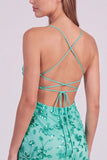 Blue Bodycon Sequin Spaghetti Straps Mini Homecoming Dress