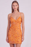 Blue Bodycon Sequin Spaghetti Straps Mini Homecoming Dress