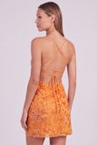 Blue Bodycon Sequin Spaghetti Straps Mini Homecoming Dress