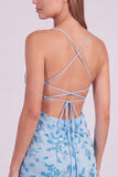 Blue Bodycon Sequin Spaghetti Straps Mini Homecoming Dress