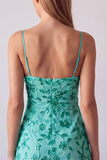 Floral Blue Bodycon Sequin Mini Homecoming Dress