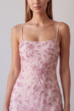 Floral Blue Bodycon Sequin Mini Homecoming Dress