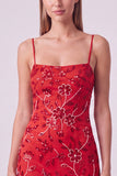 Floral Blue Bodycon Sequin Mini Homecoming Dress