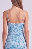 Floral Blue Bodycon Sequin Mini Homecoming Dress