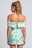 Off The Shoulder Floral Bodycon Pink Mini Homecoming Dress