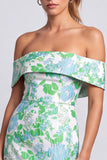 Off The Shoulder Floral Bodycon Pink Mini Homecoming Dress
