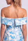 Off The Shoulder Floral Bodycon Pink Mini Homecoming Dress