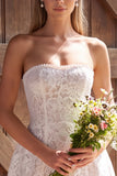 Corset Strapless Ivory A Line Bowed Mini Bridal Shower Dress With Pearls