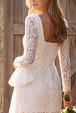 Square Neck Ivory Bodycon Mini Engagement Dress With Bow Sash
