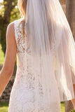 White Lace Sheath Boat Neck Midi Engagement Dress