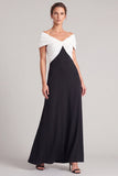 Off The Shoulder Fuchsia and Red A Line Maxi Formal Dress