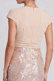 Mermaid Light Green Sequins V-Neck Maxi Formal Dress