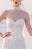 Floral Strapless Sheath White Midi Engagement Dress
