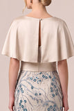 V-Neck Sequins 3D Flowers Champagne Mermaid Mother Of The Bride Dress