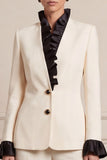 2-piece Ivory Single Breasted Women Suits