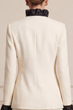2-piece Ivory Single Breasted Women Suits