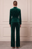 Purple 2 Piece Single Breasted Velvet Women Suits
