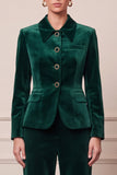 Purple 2 Piece Single Breasted Velvet Women Suits