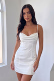 White Pearls Sweetheart Bodycon Mini Homecoming Dress