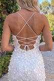 Sequins V-Neck Bodycon White Mini Homecoming Dress