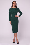 Black Sheath Long Sleeve Midi Work Dress