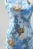Sparkly One Shoulder Beaded Sequins A-Line Long Prom Dress