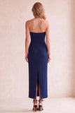 Strapless Sheath Black Long Formal Dress with Pockets