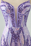Sparkly Green Corset Tight Homecoming Dress with Lace-up Back