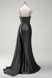 Royal Blue Mermaid Beaded Corset Prom Dress with Sash