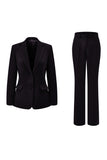Dark Fuchsia 2 Piece Notched Lapel Women Prom Suit