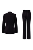 Dark Fuchsia 2 Piece Notched Lapel Women Prom Suit