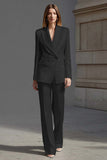 2-Piece Ivory Peak Lapel Work Suit