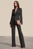 2-Piece Peak Lapel One Button Dusty Rose Work Suit