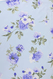 Lilac Corset Floral A Line Maxi Dress with Lace Up Back
