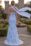 Mermaid Strapless Blush Corset Prom Dress