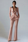 Dark Green Peaked Lapel 2 Piece Classic Women Suits