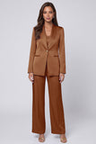 Shawl Lapel Light Blue 2 Piece Single Buckle Women's Suits