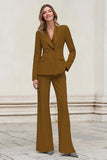 Silver Peak Lapel Double Breasted 2-Piece Women Suits