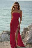White Ruched Cut Out Engagement Dress With Slit