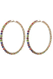 Colorful Beaded Hoop Earring