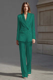 2-Piece Ivory Peak Lapel Work Suit